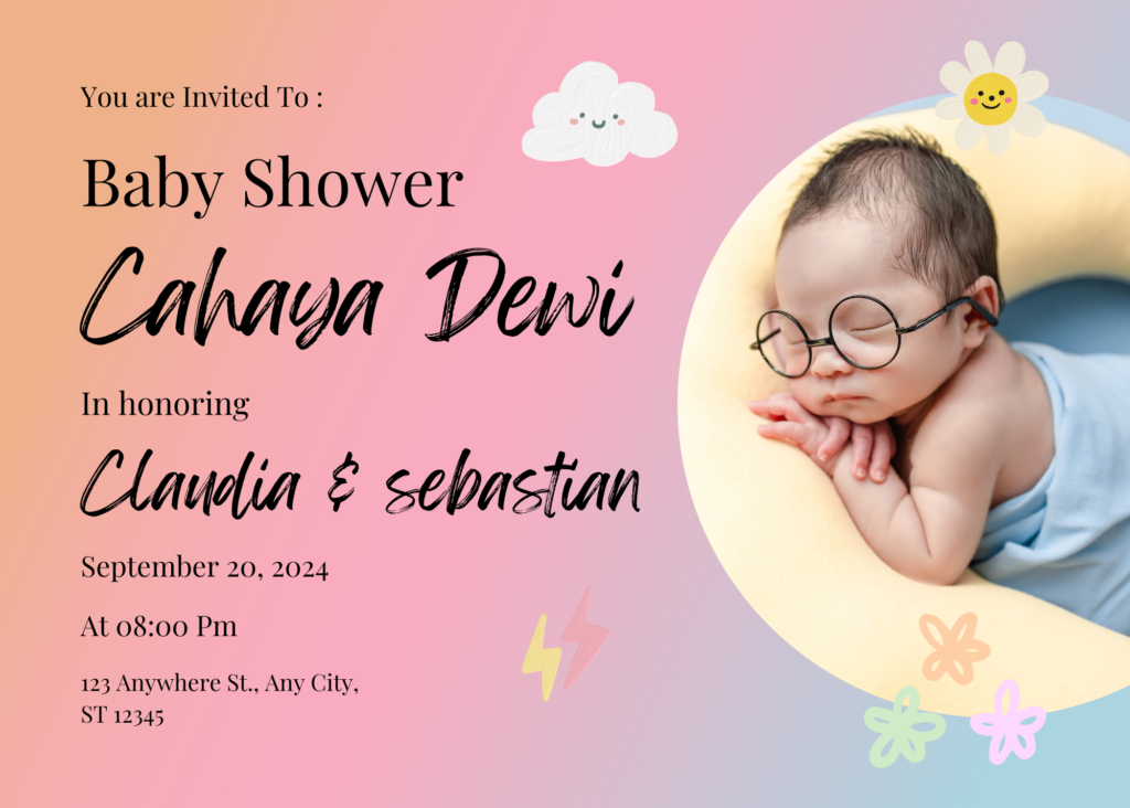 Baby Shower Digital Invitation, VFM Digital Marketing