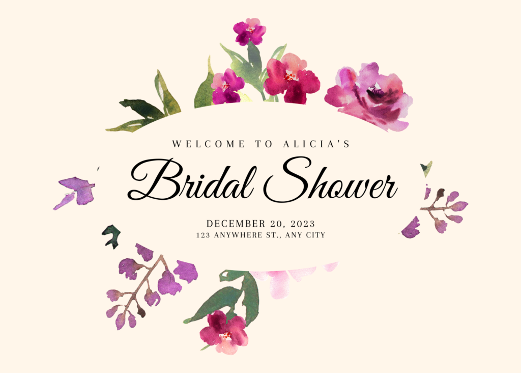 Bridal Shower Digital Invitation, VFM Digital Marketing